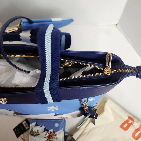 NWT 3 Piece Disney Our Her Universe Ski Tote Bag Wristlet Pouch & Wallet - Picture 10 of 16